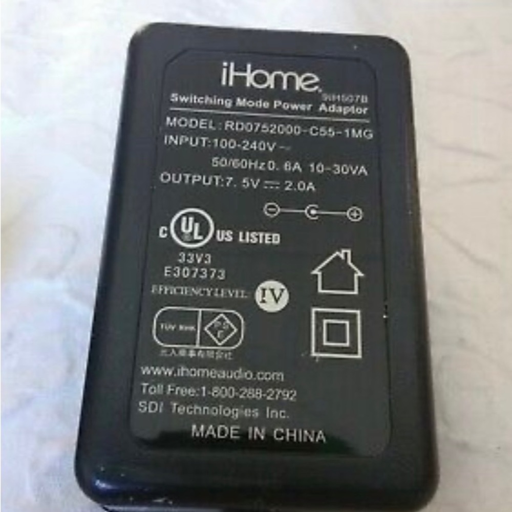 iHome 9iH507B Switching Mode Power